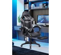 Neo GTB Gaming Chair with Massage & Footrest in Grey Neo Grey