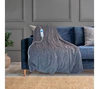 Neo Grey Reversible Electric Heated Throw Over Blanket 160 x 130cm - Wilko