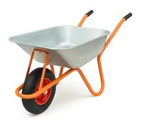 Neo Heavy Duty 85L Galvanised Garden Wheelbarrow with Pneumatic Tyre - Strong Home & Garden Cart for Gardening Mucking Out and DIY Jobs (85L)