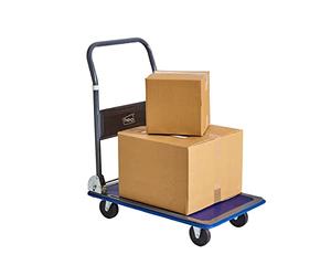 Neo Heavy Duty Aluminium Folding Sack Trolley Hand Truck Barrow Transport Wheels Extendable Handle (150 kg)