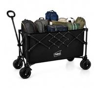 Neo Heavy Duty Folding Wagon Cart 300L Adjustable Handle (Black)