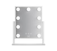 Neo Hollywood Vanity Touch Mirror with 9 LED Bulbs Lights Makeup Lighted 360° Rotation 3 Color Dimmable Lighting Modes