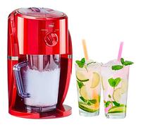Neo Ice Crusher Slush Machine Electric Crushed Ice Freestanding Maker with Removable Jug for Blending Slushies, Cocktails, Frappe, Coffee and Iced Tea (Red)