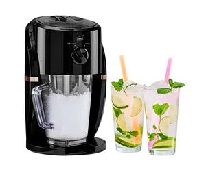 Neo Ice Crusher Slush Machine Electric Crushed Ice Maker with Removable Jug for Blending Slushies, Cocktails, Frappe, Coffee and Iced Tea (Black and Copper)