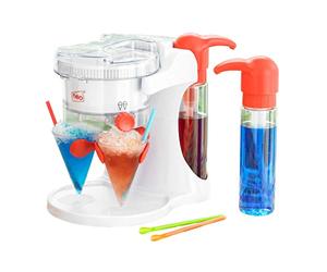 Neo Ice Snow Cone Slushie Slushy Slush Cold Shaver Maker Ice Scraper Drinks Cocktail Machine Electric Crusher Dispenser with 4 Straws & 4 Cups