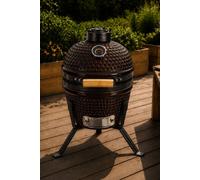 Neo Kamado 13" Ceramic Mini BBQ Grill Smoker Portable Oven in Chocolate Neo Chocolate