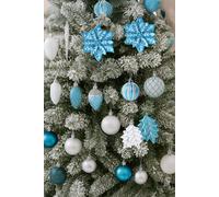 Neo Large 110PCS Christmas Tree Bauble Ornaments Set in Blue Neo Blue