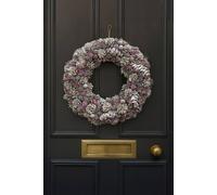 Neo Large 50cm Winter Christmas Festive Wreath in Pale Pink Neo Pale Pink