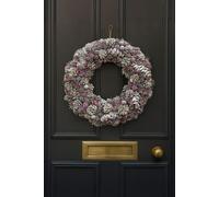 Neo Large 50cm Winter Christmas Festive Wreath in Pale Pink Neo Pale Pink