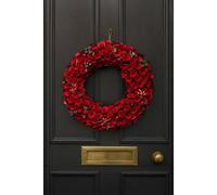 Neo Large 50cm Winter Christmas Festive Wreath in Red Neo Red