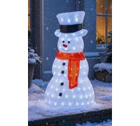 Neo Large Festive Christmas 70cm Acrylic Light Up Snowman Outdoor in Cool White Neo Cool White
