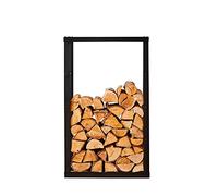 Neo Medium Black Firewood Log Rack Storage 100x60x25cm Holder Metal Shelf Stand Tall Steel