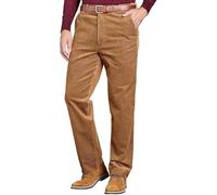 NEO Men's Cotton Corduroy Trouser Pants, Mens Warm Heavy Smart Work Casual Stretch Straight Leg Formal Office Work Plain Workwear Cord Corduroy Trousers Plus Size 30-50 (Brown, 38-27)