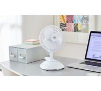Neo 2 in 1 Mini Clip & Base Mount Desk Fan in White Neo White