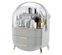 Neo Mint Green Three Layer Cosmetic Makeup Vanity Beauty Storage Organiser Skincare Display Box Case Holder