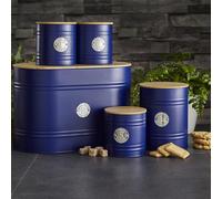 Neo Navy Blue Scandi 5 Piece Kitchen Canister Set
