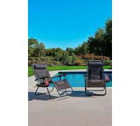 Neo Pair of Outdoor Zero Gravity XL Sun Loungers in Grey Neo Grey
