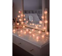 Neo Pink Rose 20 LED String Lights Battery Operated Fairy Romantic Indoor Neo Pink