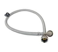 Neo-Pure 30" or 60" Braided SS Washing Machine Hose, 3/4" FHT x FHT, 90° Elbow, Nickel-Plated Brass Nuts, Hot & Cold Water Supply Line (30" (3/4 x 3/4))