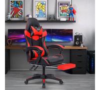 Neo Red Massage Recliner Computer Gaming Office Chair With Footrest