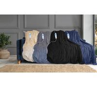 Neo Electric Heated Throw Over Sherpa Blanket - Reversible in Dark Blue Neo Dark Blue