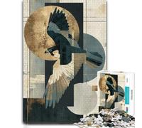 Neo-Rinpa Osprey No. 12 - Japanese Decorative Jigsaw Puzzle, 1000 Piece | Choose a New Year puzzle activity on winter weekends for shared leisure.