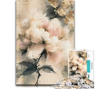 Neo-Rinpa Peony Reverie No. 09 - Japanese Peo Jigsaw Puzzle, 300 Pieces | A screen-free tabletop activity - a simple way to organise the image in spare time.