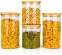 Neo Set Of 4 Clear High Borosilicate Glass Storage Jars