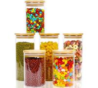 Neo Set Of 6 Clear High Borosilicate Glass Storage Jars
