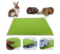 NEO SOLVO Fleece Playground for Guinea Pig and Rabbit - All in One, it's a Blanket, a Giant Tunnel, a House, a Cushion and a Bed - 50cm x 60cm - Green