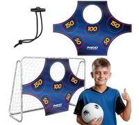 Neo-Sport Goal Wall Trainer Football Goal 215 x 150 cm Football Mat with Shot Holes Waterproof Blue
