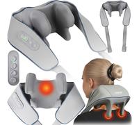 Neo-Sport NS-505 Wireless Neck and Back Shiatsu Massager with 3 Heating Modes