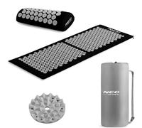 Neo-Sport NS-901 Acupressure Mat with Spikes, Black and Gray