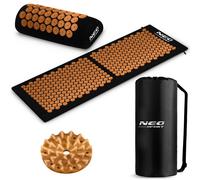 Neo-Sport NS-901 Black and Gold Acupressure Mat with Spikes