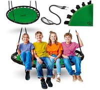 Neo-Sport Outdoor Nest Swing 120 cm - Hanging Swing with Frame - Maximum Load 150 kg - Waterproof - Round - Green
