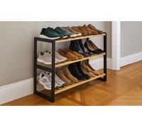 Neo Three Tier Shoe Rack: Black