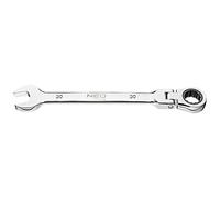 NEO Tools Articulated Ratchet Spanner Size 8-32 mm CRV Steel | Open-End Spanner Ring Spanner Ratchet (Size 30 mm)