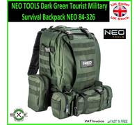 NEO TOOLS Dark Green Tourist Military Survival Backpack NEO 84-326