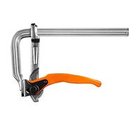 NEO TOOLS F-clamp 200x120mm, eccentric latch mechanism, solid design of guide and upper clamp jaw, allows to fix workpiece to a bench, plastic covers protecting workpiece, TÜV Rheinland certificate