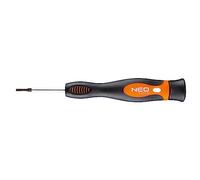 NEO TOOLS Flat Precision Screwdriver - Dimensions 2.0 X 50 mm - Made of S2 Steel - with Magnetic tip - Rotary Cap Allows Precise Tightening of Screws - Screwdriver