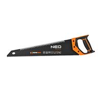 NEO TOOLS Hand Saw Reciprocating Saw with Blade Length 400-450 mm 7 TPI PTFE Cover, Two-Component Handle, Three-Sided Sharpened, Hardened Teeth for Wood, Wood-Like Materials and Plastic (450 mm)