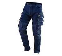 NEO TOOLS Men's Work Trousers Denim/Black Size XS-3XL Men Durable and Universal Work Trousers with 2% Elastane, 98% Cotton