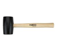 Neo Tools Rubber Mallet, Black Rubber Sheathed with a Light Wooden Handle | Available in Various Sizes, Lengths and Weights (340g, 450g, 680g, 900g)