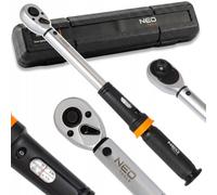 NEO TOOLS Torque Wrench 3/8 Inch Drive, Accuracy +/- 3%, Available in 2 Sizes, with Reversible Ratchet 45 Teeth, Mechanical Value Display, Tool Made of CRV Steel