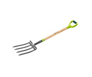 Neo Tools Verto Digging Fork 4 Teeth Wooden Handle With Plastic Grip