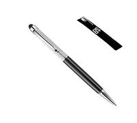 Neo + Touchscreen input pen and ballpoint pen with Swarovski crystals, 2-in-1 function, with 2 replacement mines. black