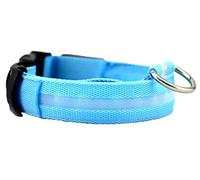 NEO+ UK SELLER ! Improved Dog Visibility & Safety USB Rechargeable LED Dog Safety Collar. Ultra-Bright LED's. Connects to Devices. Dog will be more Visible & Safe (BLUE SIZE SMALL)