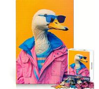 Neo Vintage Duck Portrait Jigsaw Puzzles for Adults1000 Pieces Intellect Toy Calming Play Quality Cut Wall Art Decor (50x75cm)
