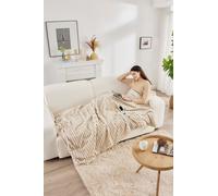 Neo Waffle Shaped Electric Blanket Heated Fleece Overblanket Throw Machine Washable Remote Timer Control Heat Settings | Size: 130 cm x 160 cm Neo Natural 130 cm x 160 cm