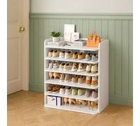 Neo White 6 Tier Wooden Shoe Rack